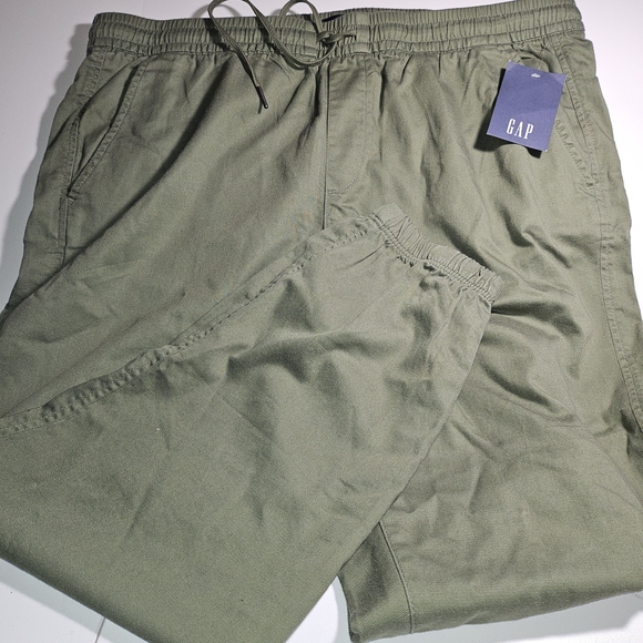 GAP Sage Green Twill Joggers - Picture 3 of 4